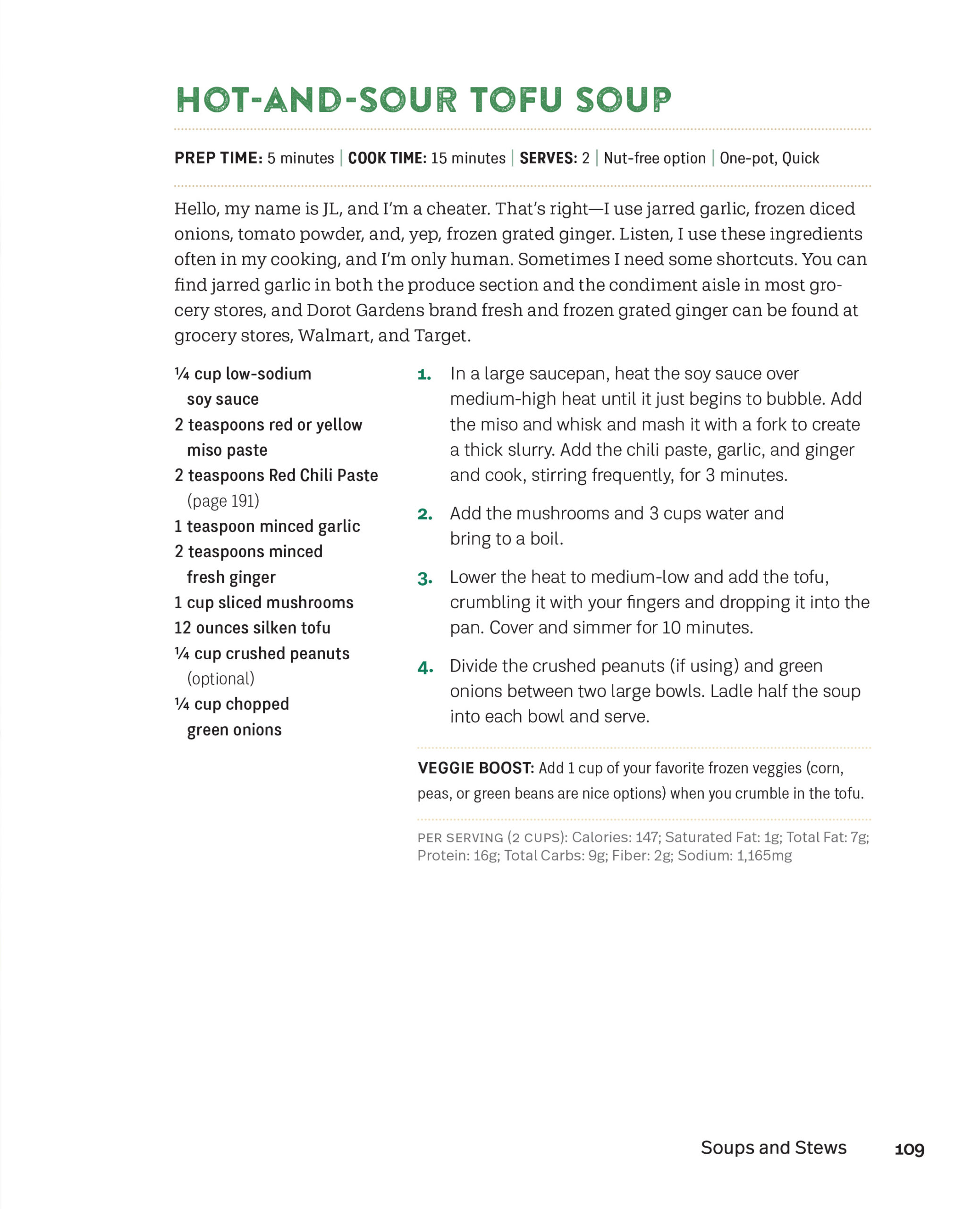 Hot and Sour tofu Soup recipe