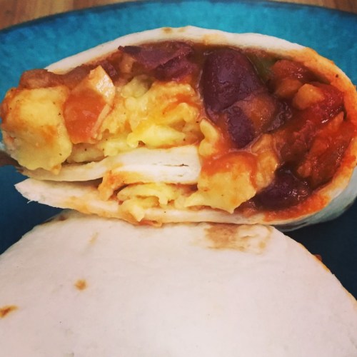 Chili and Vegan Egg Breakfast Burrito on JLgoesVegan.com